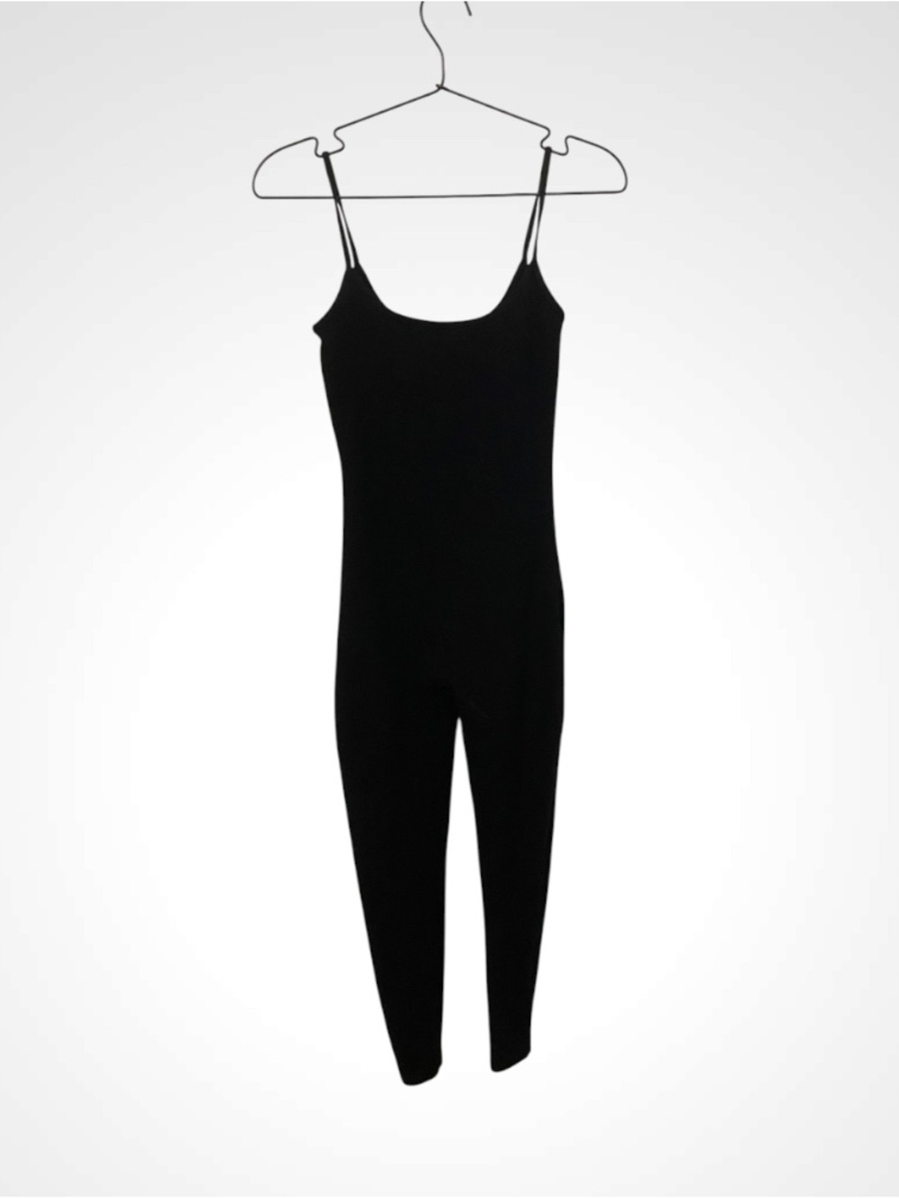 Black Women's Bodysuit Jumpsuit with Spaghetti Straps